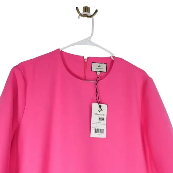 New Tuckernuck Women's XL Pink Feather Mod Mary Dress 60s Retro Barbie Rare 5395 - Picture 5 of 14